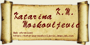 Katarina Moskovljević vizit kartica